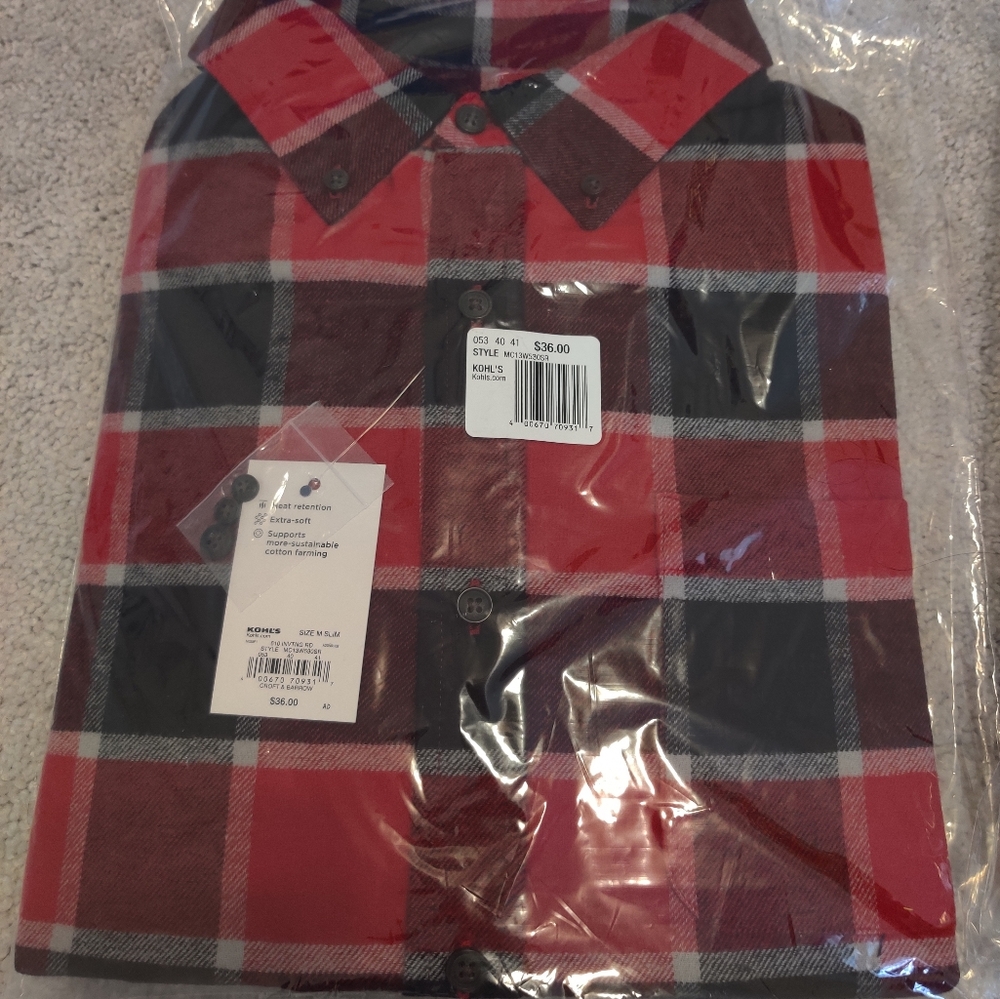 NWT flannel shirts for men